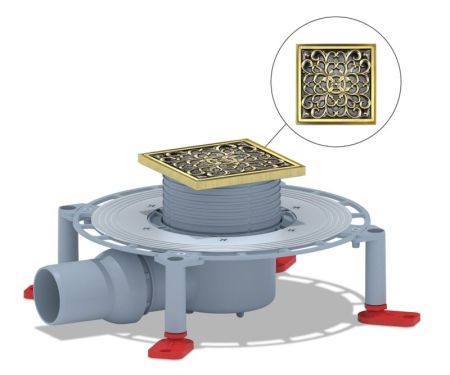 Душевой трап Bronze de Luxe 21962-5602, бронза, артикул 21962-5602