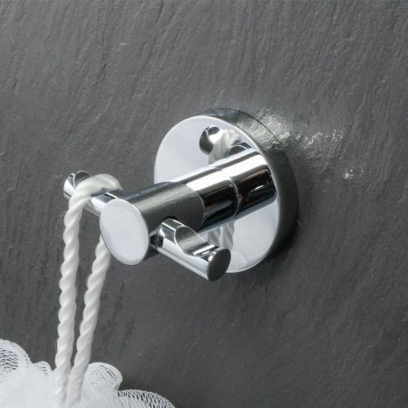 Двойной крючок для ванной FIXSEN HOTEL FX-31005C, хром, артикул FX-31005C