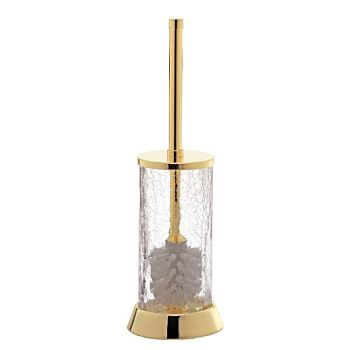 Surya Crystal, напольный ерш с крышкой на металлическом основании 12х12хh36 см, эффект битого стекла, цвет светлая бронза