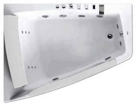 Акриловая ванна Gemy G9056BL 170х130 с гидромассажем