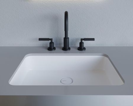 Раковина, Salini, Marea, ширина, мм-545, глубина, мм-380, высота, мм-126, тип установки-встраиваемый, отверстия для смесителя-отсутствуют, без перелива, без донного клапана, материал-S-Stone (искуственный камень), цвет-белый матовый