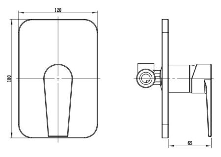 Смеситель для душа ESKO Budapest black BT83B