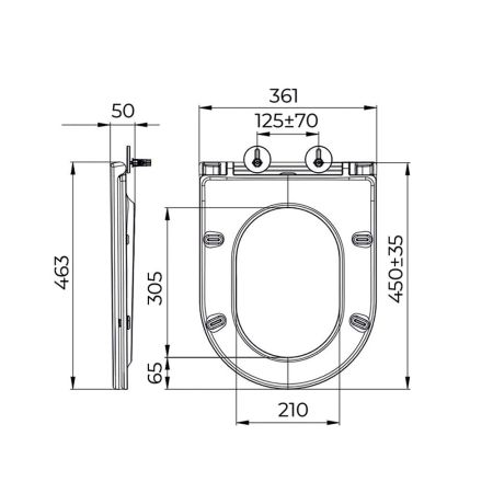 Крышка-сиденье для унитаза Terminus Классик  92S02SW, белый, артикул 92S02SW