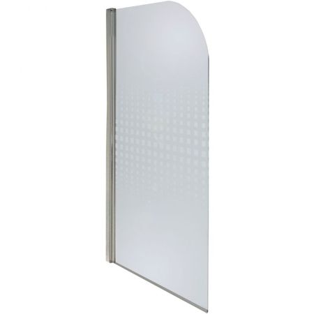 Шторка на ванну Parly F04 130х75 профиль Полированный хром стекло прозрачное