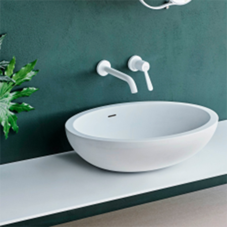 Agape Fez 2 Настенный смеситель для раковины, однорычажный, илив: 150мм, цвет: белый, артикул AFEZ011Z