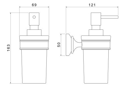 Дозатор AQUATEK, полир. золото AQ4505PG КЛАССИК, артикул AQ4505PG