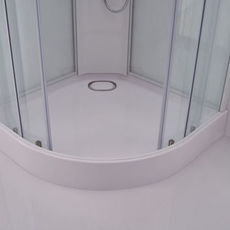 Душевая кабина SSWW W0914 90x90 профиль Белый матовый задние стенки прозрачные