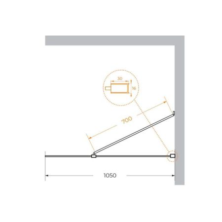 Душевая перегородка CEZARES LIBERTA-L-1-TB, артикул LIBERTA-L-1-TB-120-BR-NERO