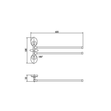 Полотенцедержатель FASHUN A1612, хром, артикул A1612
