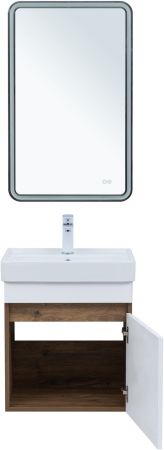 Тумба под раковину Aquanet Оптима 50 дуб рустикальный/белый сатин, артикул 00344790