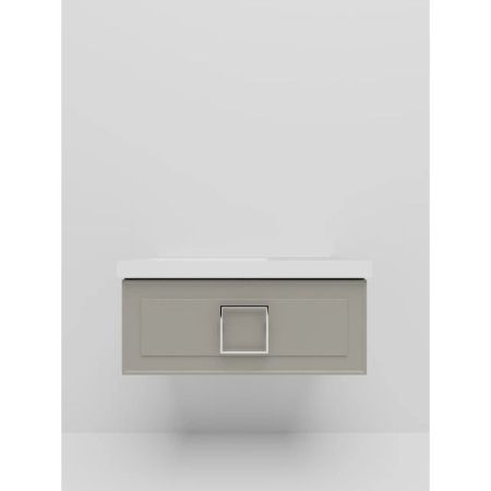 Тумба под раковину подвесная La Fenice Cubo FNC-01-CUB-С-90, бежевая, артикул FNC-01-CUB-С-90