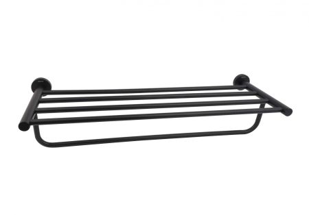 Полка для полотенец AQUATEK, матовый черный AQ4015MB ВЕГА, артикул AQ4015MB