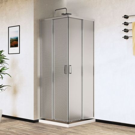 Душевой уголок City VSS-5CT8010MT, 1000*800, хром, стекло текстурное, артикул VSS-5CT8010MT