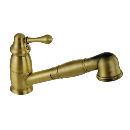 CUCINA MAYA Смеситель для кухни моноком. c выдвижной лейкой, бронза, артикул 18193