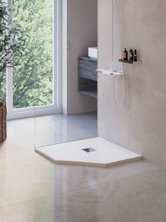 Душевой поддон трапеция RGW ST/T-W Белый (800x800), артикул 16155088-01