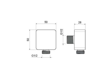Шланговое подсоединение AQUATEK, матовый черный AQ2459MB, артикул AQ2459MB