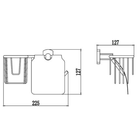Держатель для туалетной бумаги и освежителя Savol S-R09951, хром, артикул S-R09951