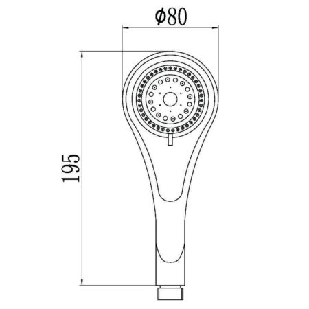 Душевая лейка Savol S-OP1064, хром, артикул S-OP1064
