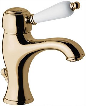 Emmevi Laguna, однорычажный смеситель для раковины (излив 11,5 см), с донным клапаном, цвет бронза