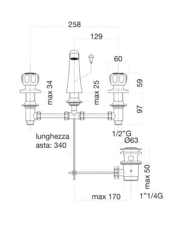 Смеситель для раковины Fiore ASTRO 14CR0113, хром, артикул 14CR0113