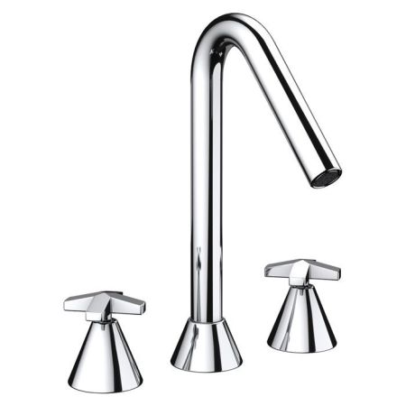 Nicolazzi Star  Смеситель для раковины на 3 отв, излив 148 мм, цвет хром, артикул 4808MTCCRA1