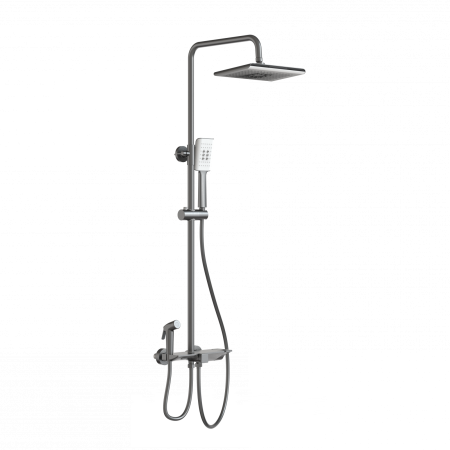Душевая система с термостатом WONZON & WOGHAND, Темный графит (WW-B3310-BGG), артикул WW-B3310-BGG