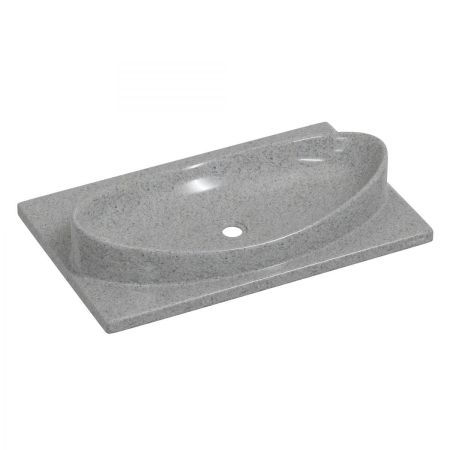 Умывальник на мебель "Вега 70"  ЛИТОЙ МРАМОР, вулканический-серый, артикул 900143