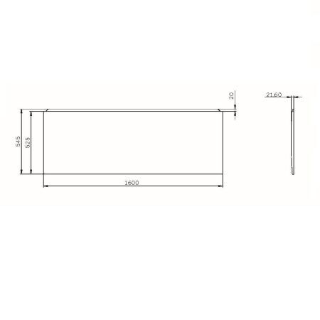 W94A-160-070W-P X-Joy панель фронтальная для ванны 160х70 W94A-160-070W-P X-Joy панель фронтальная для ванны 160х70