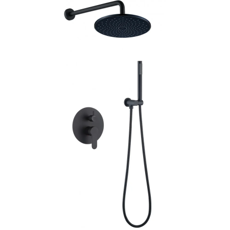 Душевой комплект BERGES NARDIS 2S BLACK, черный матовый, артикул 071002