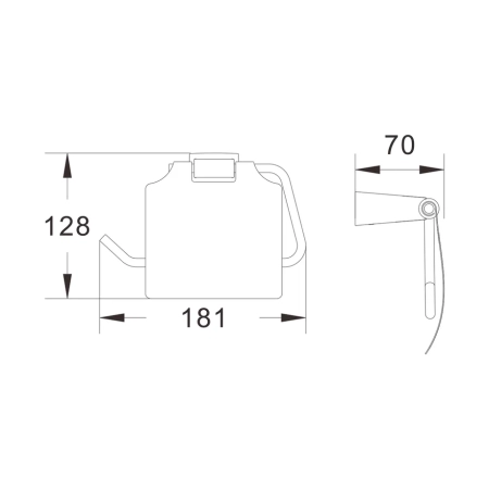 Держатель для туалетной бумаги Shevanik SG5705T, оружейная сталь