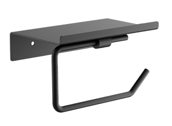 Держатель для туалетной бумаги с полкой BELZ B9001-7, черный