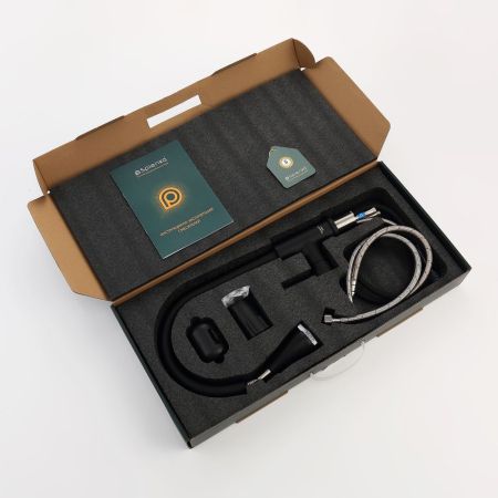 Смеситель для кухни с выдвижным изливом Splenka S203.49.06, черный