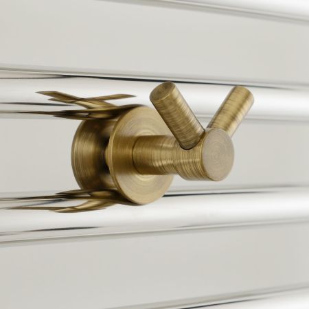 Крючок, Сунержа, ВИКТОРИЯ, двойной, ширина, мм-50, глубина, мм-50, высота, мм-50, тип установки-между перемычками полотенцесушителя, для водяных и электрических моделей, материал-нержавеющая сталь, крепления в комплекте, цвет-бронза состаренная, артикул 05-2010-0002