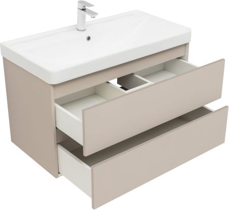Тумба под раковину Aquanet Вега 2.0 90 бежевый, артикул 00337944
