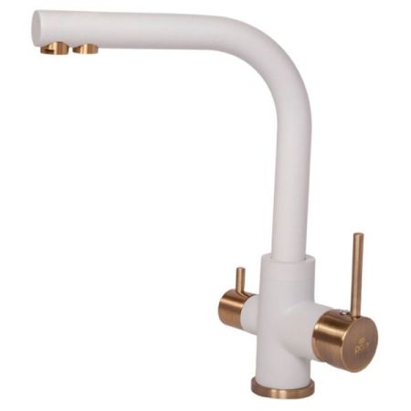 Смеситель для кухни Paulmark Essen Es213011-431-BR Белый матовый, артикул Es213011-431-BR