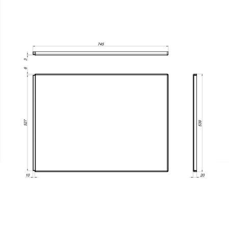 W00A-000-075W-S Универсальная боковая  панель для ванн 75см, артикул W00A-000-075W-S
