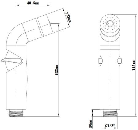 Гигиенический душ 1 реж, артикул: HHS100, ESKO, артикул HHS100