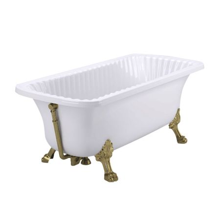 OLIVIA Ванна 174x83хH66 см. белая, на лапах "LEONE" LUX, слив/перелив бронза, артикул 24384