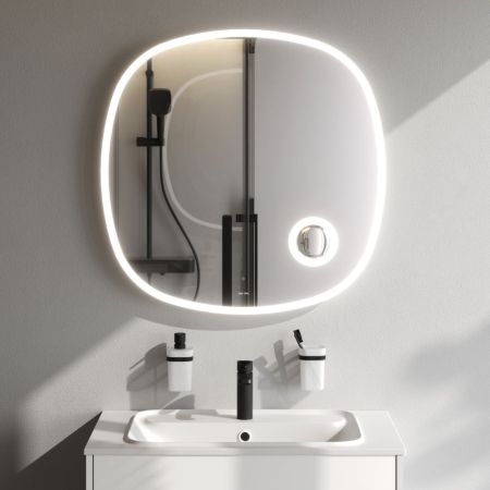 M8FMOX0803SA Func, Зеркало настенное с контурной LED-подсветкой, ИК сенсором и косметическим зеркало