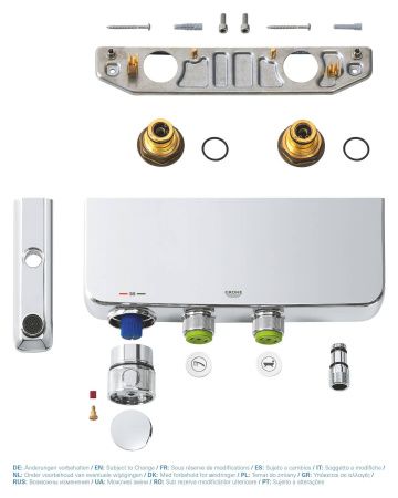 Термостат для ванны с душем GROHE GROHTHERM SMART CONTROL 34718000 (хром, L-11,6), шт Термостат для ванны с душем GROHE GROHTHERM SMART CONTROL 34718000 (хром, L-11,6), шт