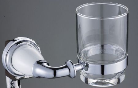 Sanibano Zafiro, настенный стеклянный стакан, цвет хром, артикул H9900/16CR