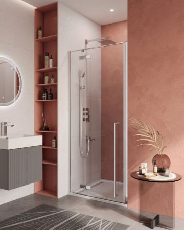 LINER-B-12-90-C-NERO-L Душевая дверь, артикул LINER-B-12-90-C-NERO-L