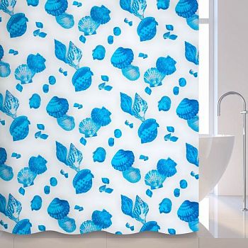 Штора для ванной комнаты Savol S-01718D, ракушки