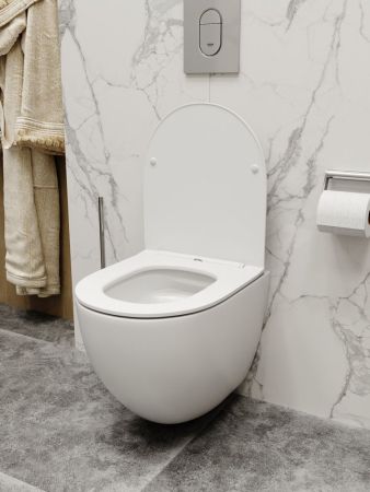 Унитаз подвесной Maretti Elena безободковый с микролифтом, EA10PBM67-844, белый, артикул EA10PBM67-844