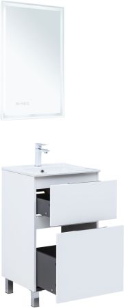 Тумба под раковину Aquanet Алвита New 50 напольная, белый матовый, артикул 00344131