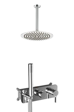 AQG Urban, душевой комплект ER231 на 2-3 потребителя, с потолочным кронштейном, цвет хром, артикул 19URBER23102
