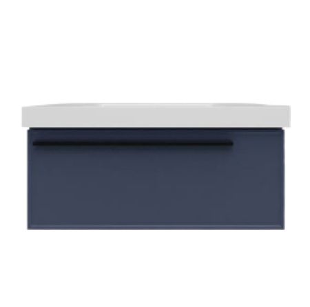 Тумба под раковину подвесная La Fenice Elba FNC-01-ELB-BG-90, синяя, артикул FNC-01-ELB-BG-90