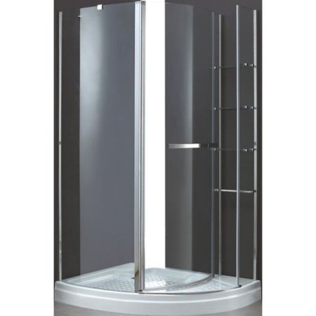 Душевой уголок Cezares Elena W-RH-1 120x90 L профиль Хром стекло прозрачное, артикул ELENA-W-RH-1-120/90-C-Cr-L