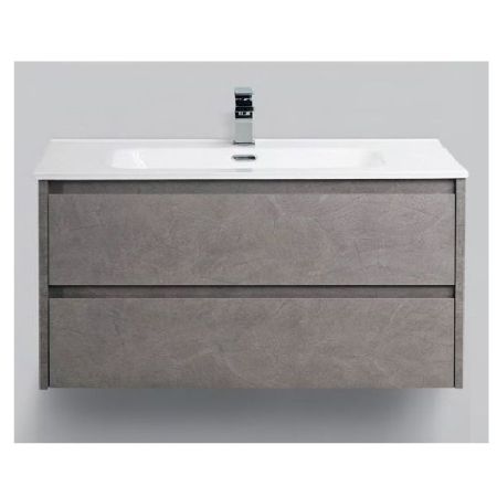 Тумба под раковину BelBagno Kraft 100 KRAFT-1000-2C-SO-PG подвесная Серый камень, артикул KRAFT-1000-2C-SO-PG