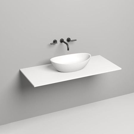 SALINI Столешница 1200х500х15 мм, из материалв S-Stone, цвет белый матовый, артикул 200123M